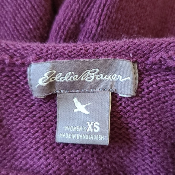 Eddie Bauer Cotton Knit Sweater Size XSmall Purple - Picture 2 of 5